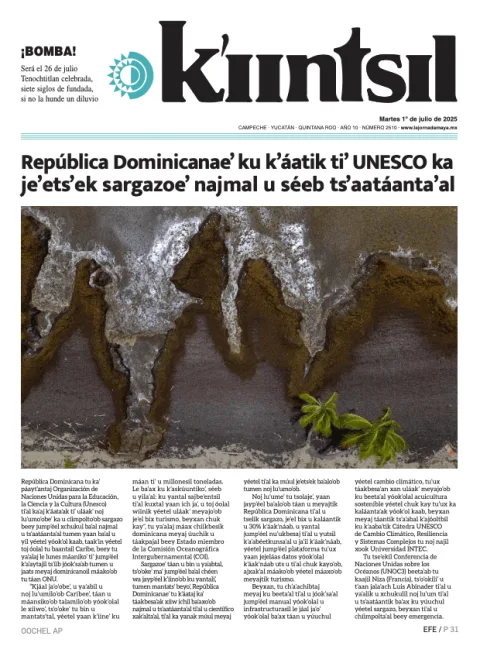 Portada de La Jornada - Kiintsil del martes, 1 de julio de 2025