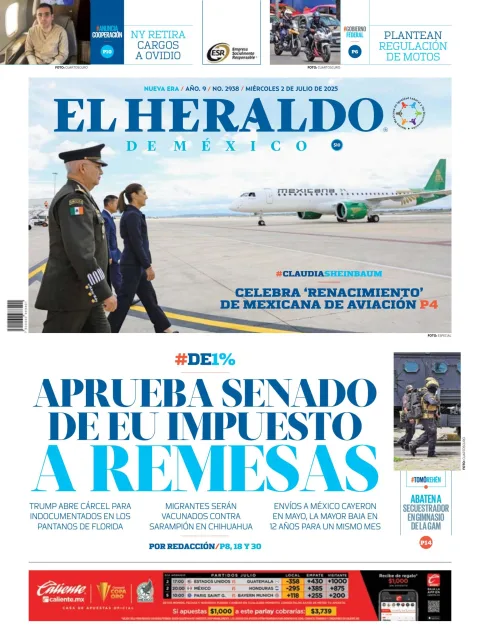Portada de El Heraldo de Mexico