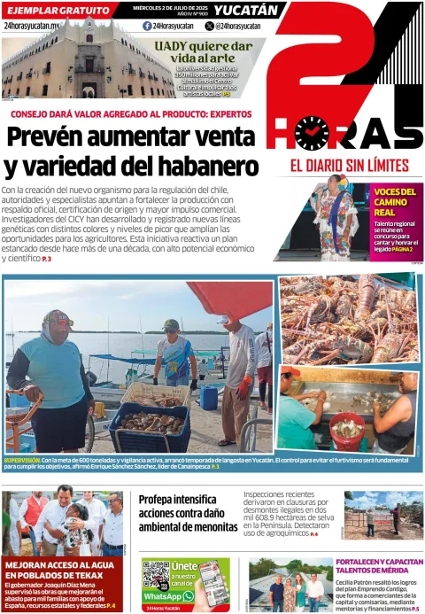 Portada de 24 Horas Yucatan