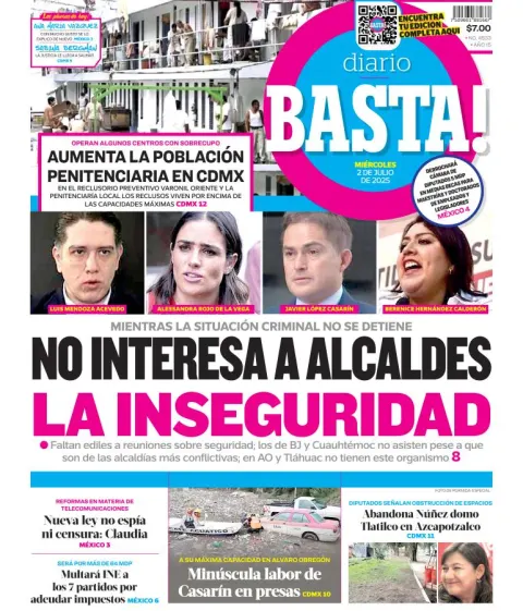 Portada de Basta del miércoles, 2 de julio de 2025