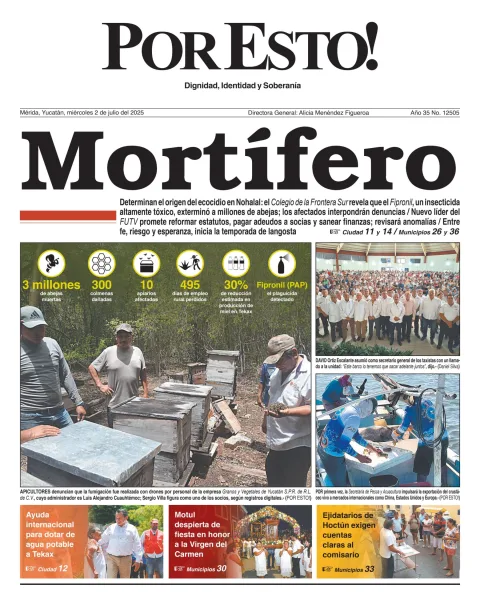 Portada de Por Esto (merida, Yucatan) del miércoles, 2 de julio de 2025