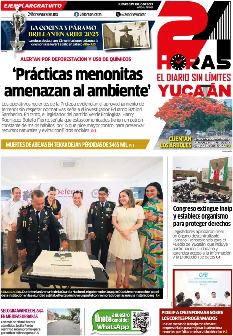 Portada de 24 Horas Yucatan