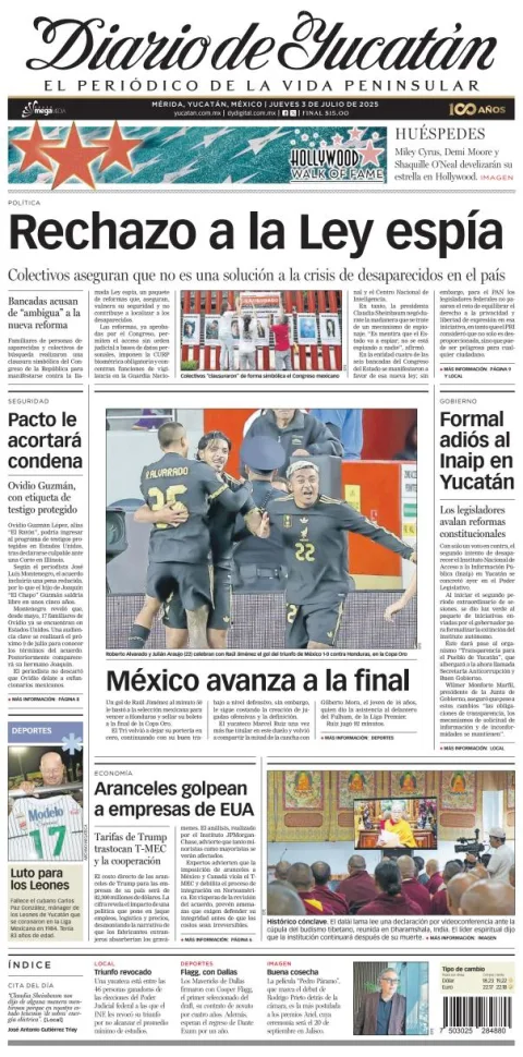 Portada de Diario de Yucatán