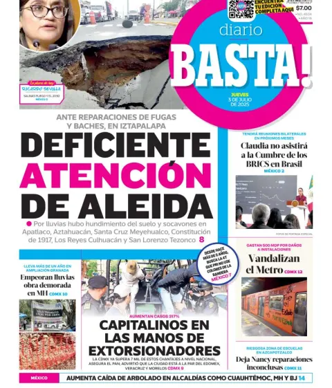 Portada de Basta del 2025-07-03