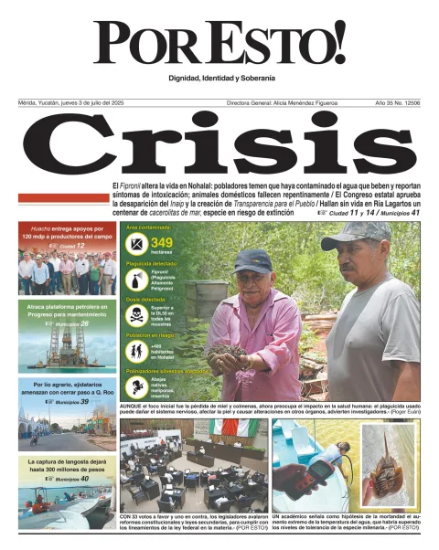 Portada de Por Esto (merida, Yucatan) del jueves, 3 de julio de 2025