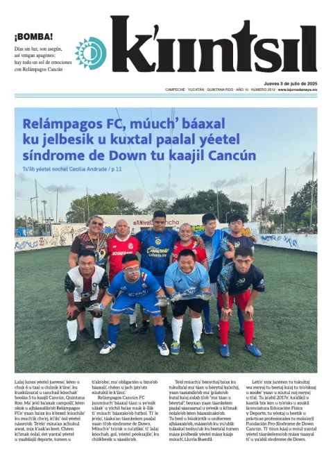 Portada de La Jornada - Kiintsil del jueves, 3 de julio de 2025