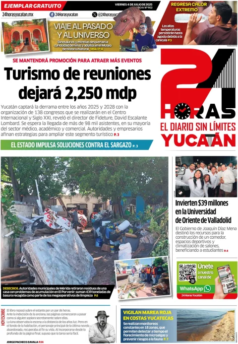 Portada de 24 Horas Yucatan