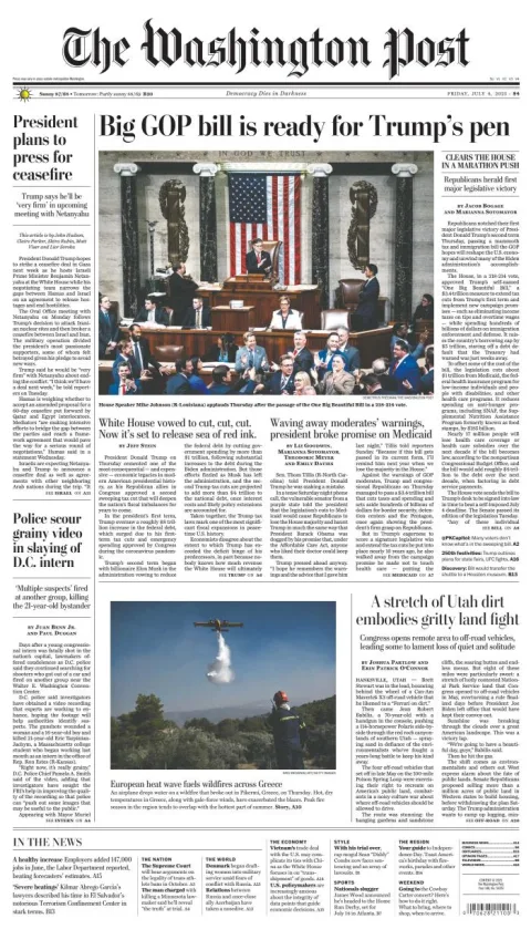 Portada de The Washington Post