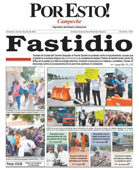 Portada de Por Esto (campeche) del viernes, 4 de julio de 2025