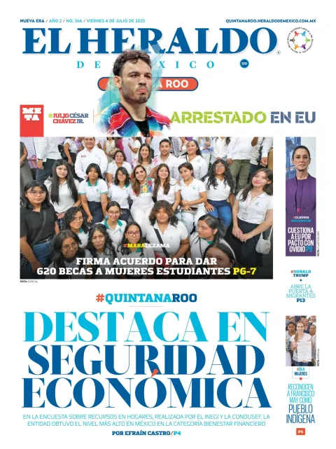 Portada de El Heraldo de Mexico - Quintana Roo del viernes, 4 de julio de 2025