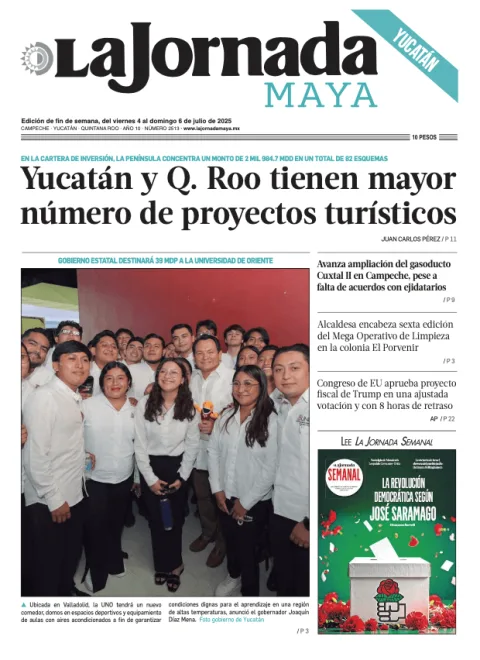 Portada de La Jornada Maya Yucatán del viernes, 4 de julio de 2025