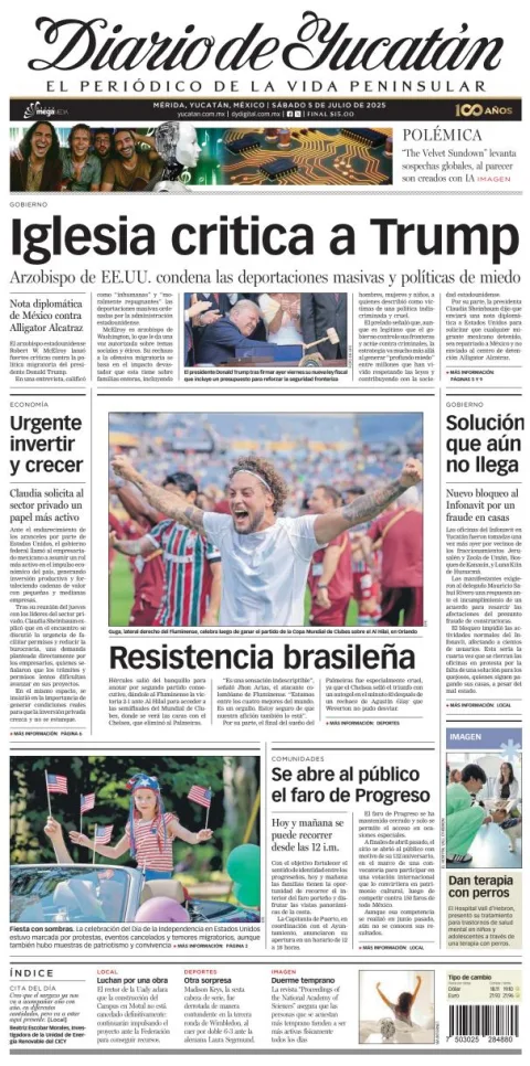 Portada de Diario de Yucatán