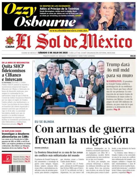 Portada de El Sol de Mexico