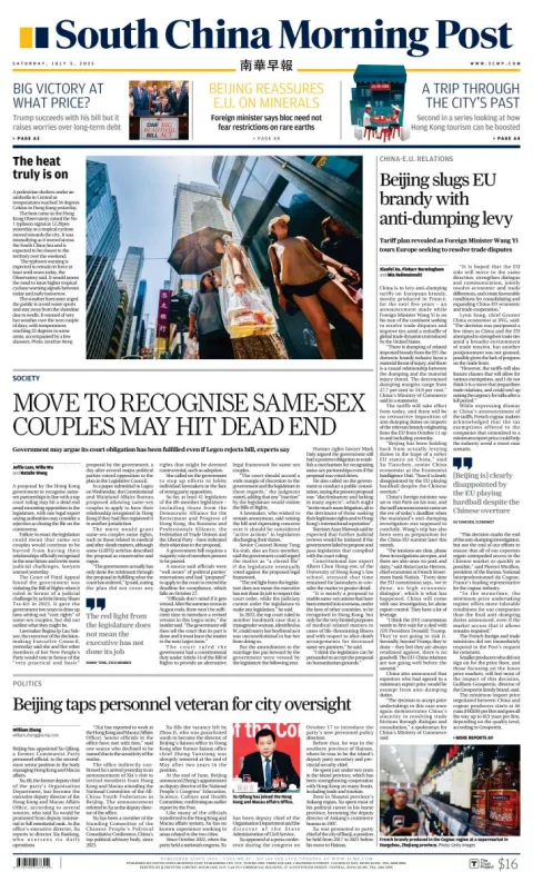 Portada de South China Morning Post