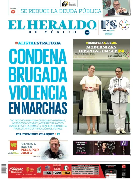 Portada de El Heraldo de Mexico
