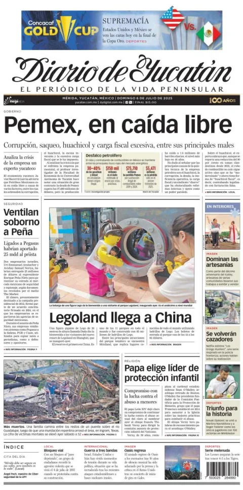 Portada de Diario de Yucatán