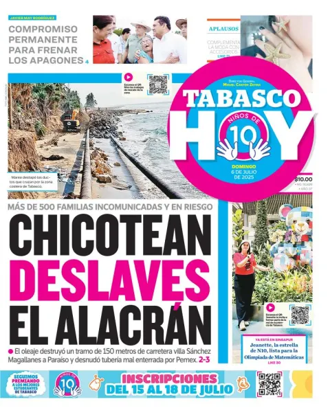 Portada de Tabasco Hoy
