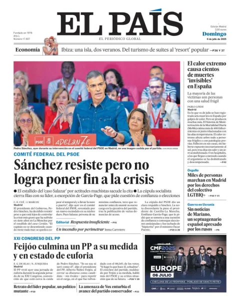 Portada de El Pais