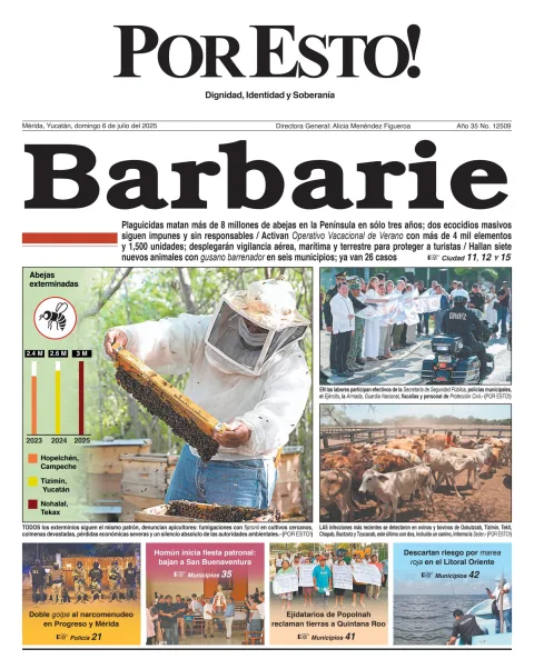 Portada de Por Esto (merida, Yucatan) del domingo, 6 de julio de 2025