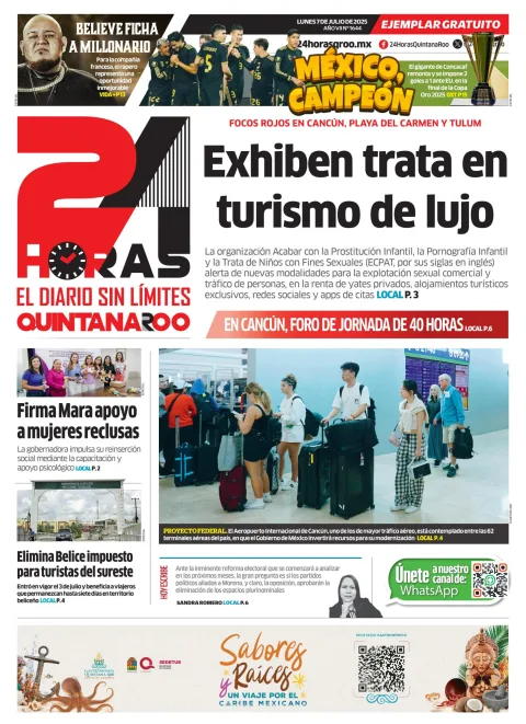 Portada de 24 Horas Quintana Roo