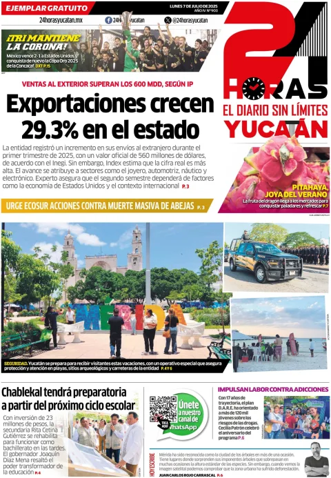 Portada de 24 Horas Yucatan