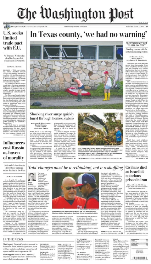 Portada de The Washington Post