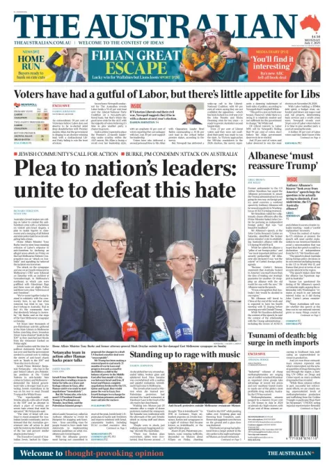 Portada de The Australian del lunes, 7 de julio de 2025