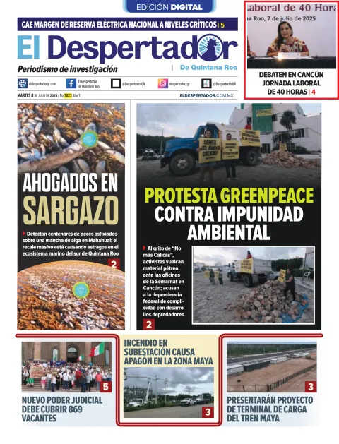 Portada de El Despertador de Quintana Roo