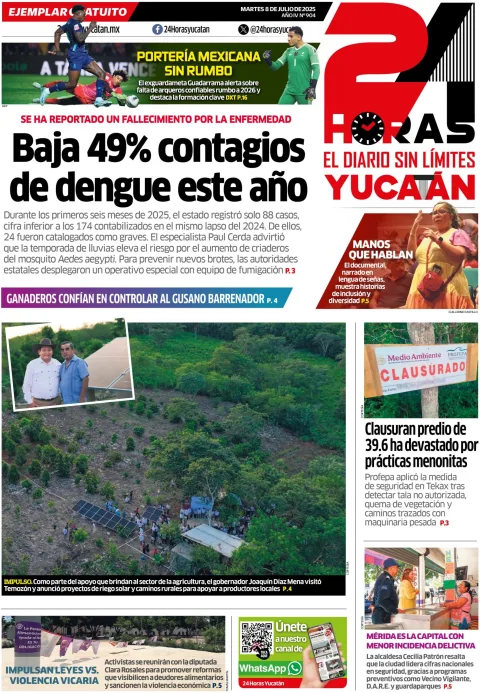 Portada de 24 Horas Yucatan
