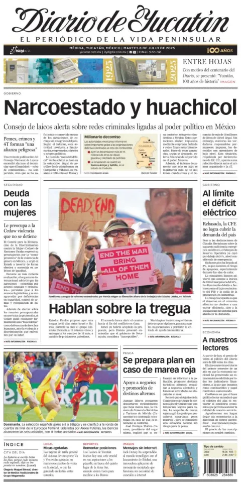 Portada de Diario de Yucatán