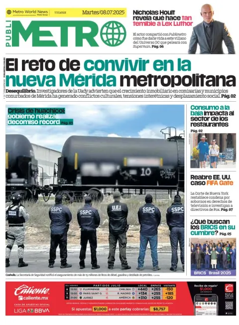 Portada de Publimetro Merida