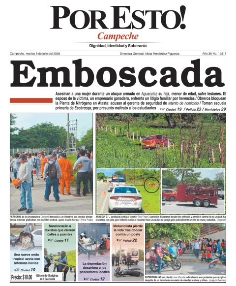 Portada de Por Esto (campeche) del martes, 8 de julio de 2025