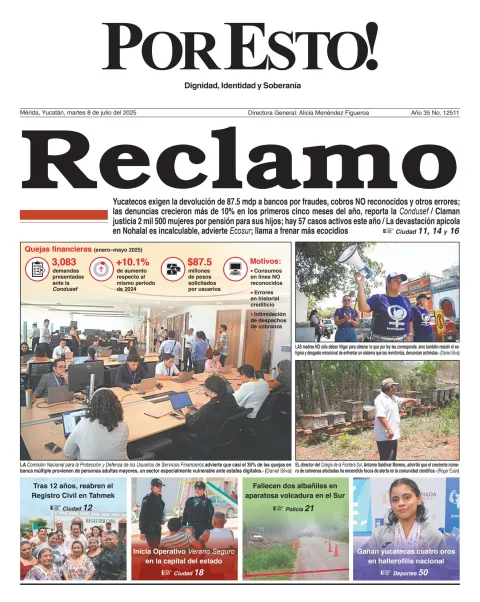 Portada de Por Esto (merida, Yucatan) del martes, 8 de julio de 2025