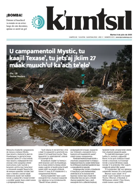 Portada de La Jornada - Kiintsil del martes, 8 de julio de 2025