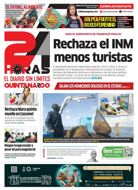 Portada de 24 Horas Quintana Roo