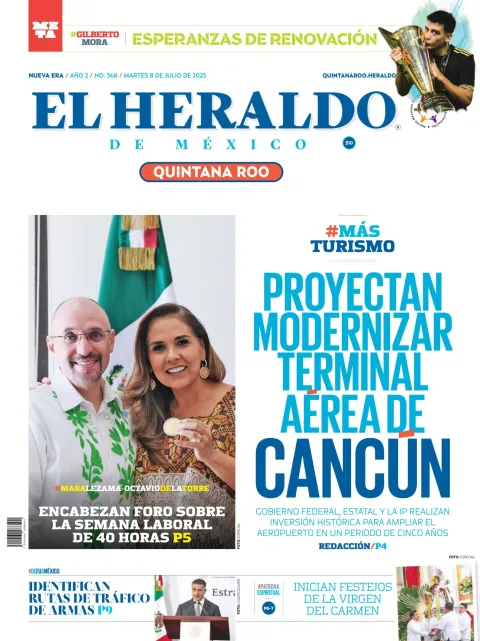 Portada de El Heraldo de Mexico - Quintana Roo del martes, 8 de julio de 2025
