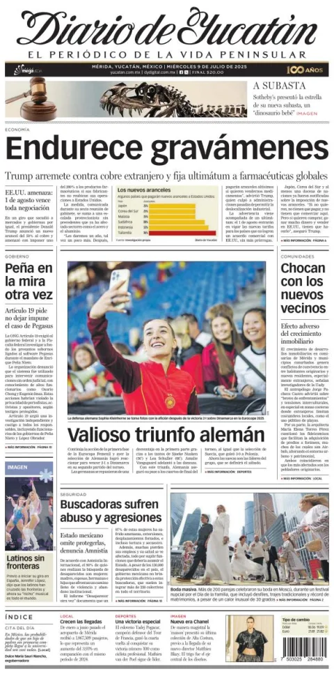 Portada de Diario de Yucatán