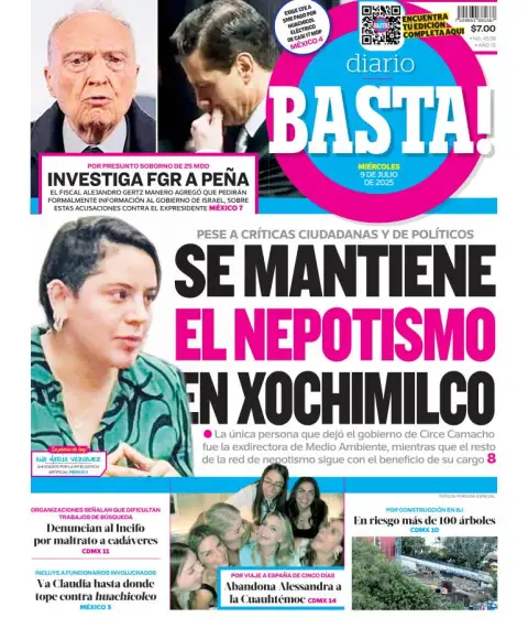 Portada de Basta del miércoles, 9 de julio de 2025