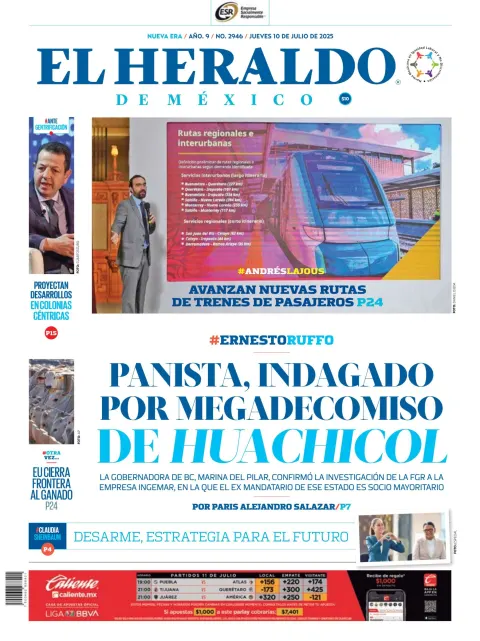 Portada de El Heraldo de Mexico