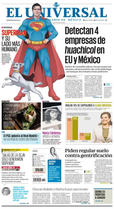 Portada de El Universal