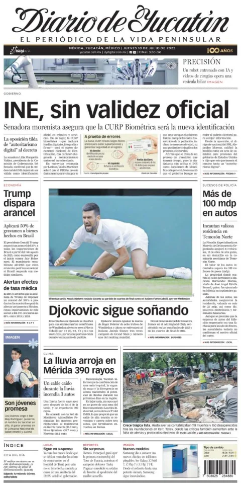 Portada de Diario de Yucatán