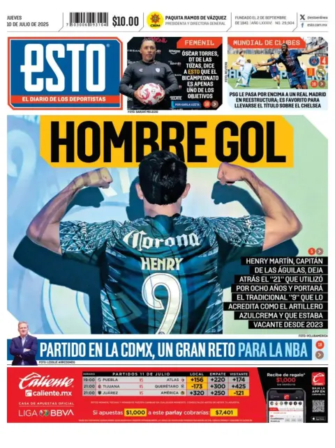 Portada de Esto del jueves, 10 de julio de 2025