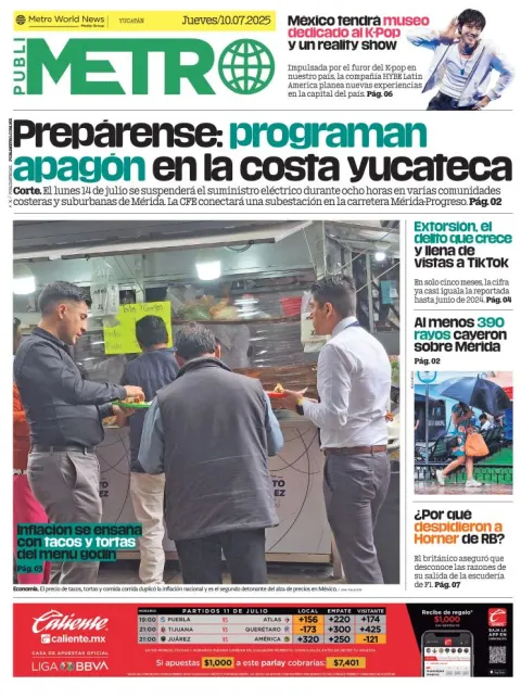 Portada de Publimetro Merida