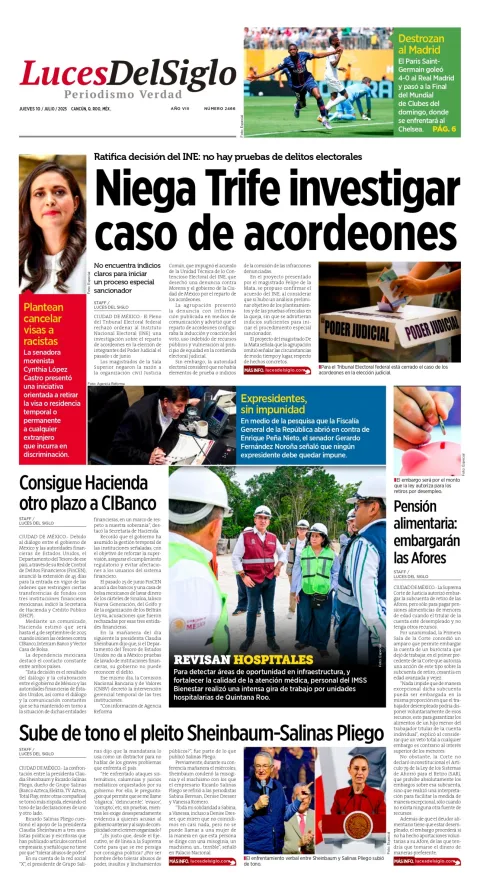 Portada de Luces del Siglo