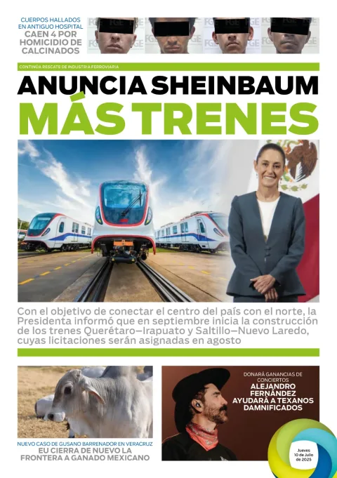 Portada de El Quintana Roo (contraportada) del jueves, 10 de julio de 2025