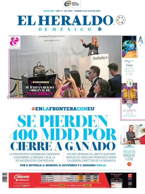 Portada de El Heraldo de Mexico