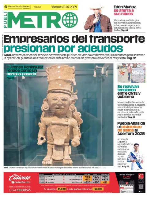 Portada de Publimetro Merida