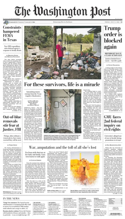 Portada de The Washington Post