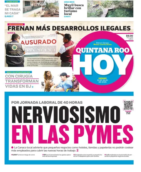 Portada de Quintana Roo Hoy del 2025-07-11