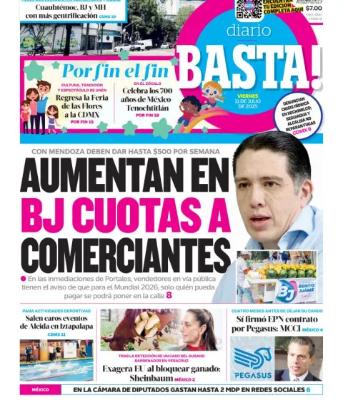 Portada de Basta del viernes, 11 de julio de 2025